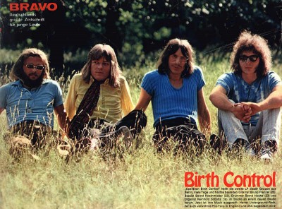 BIRTH CONTROL 1971r. Stoją od lewej: Bruno Frenzel, Bernd Koschmidder, Bernd Noske, Reinhold Sobotta